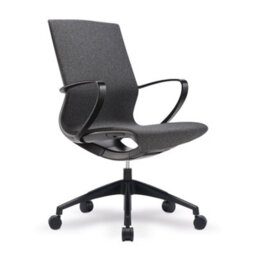 RB UK Nautilus Designs Medium Back Executive Chair With Integrated Height Control And Weight Activated Auto Balance Mechanism, Black