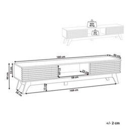 Beliani Retro Tv Stand Toledo Brown - thumbnail 3