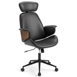Ergonomic Office Chair Headrest Adjustable Height Faux Leather - thumbnail 1