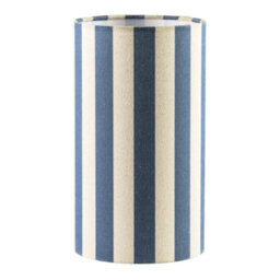 Happy Homewares Amparo Blue And Oatmeal Striped Linen Table Lamp With Fabric Base - thumbnail 3