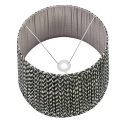 Pacific Lifestyle 45Cm Black Chevron Tapered Pleat Table Lampshade - thumbnail 4