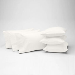 Bedlooms Dyed Pillowcase 3 Pair- Soft Plain Pillow Covers Cream Envelop Closure - Easy Care Pillowcase Bedding Set 50X75 Cm