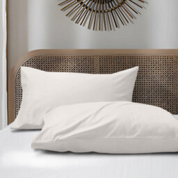 Bedlooms Dyed Pillowcase 3 Pair- Soft Plain Pillow Covers Cream Envelop Closure - Easy Care Pillowcase Bedding Set 50X75 Cm - thumbnail 5