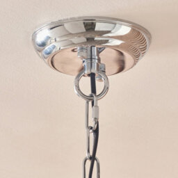 Pacific Lifestyle Amine Chrome Metal 4 Light Fleur De Lys Pendant - thumbnail 7