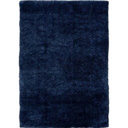 The Rugs Lagom Collection Solid Design Shaggy Rug In Navy - thumbnail 1