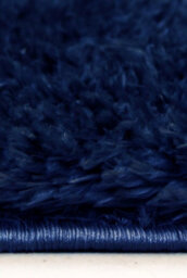 The Rugs Lagom Collection Solid Design Shaggy Rug In Navy - thumbnail 3