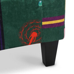 Tub Chair Armchair Club Chair In Green Patchwork Fabric - thumbnail 8