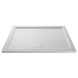 1600mm X 800mm Premium Slip Resistant Rectangular White Stone Resin Shower Tray - Easy Clean Finish By Balterley - thumbnail 1