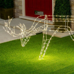 The Christmas Workshop Light-Up Grazing Reindeer / Outdoor Decoration With 250 Warm White Led Lights - thumbnail 2