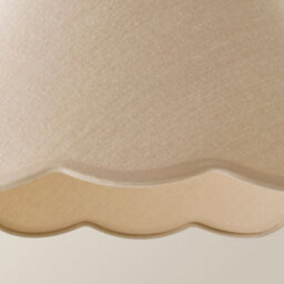 Valuelights Florie Large Natural Linen Tapered Light Shade With Scallop Trim And Bulb (D)41Cm - thumbnail 5