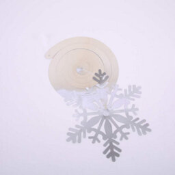Neel Blue Christmas Snowflake Swirl Decorations, Silver & White Hanging Cutouts - 30Pcs - thumbnail 3