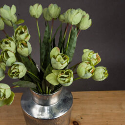 Hill Interiors Uk Homeliving Artificial Green Tulip - thumbnail 2