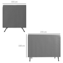 Outsunny Patio Swing Chair Cover Garden Furniture Protector 215X155X150Cm Grey - thumbnail 3