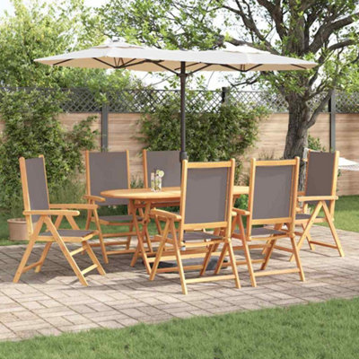 Berkfield Garden Dining Set Folding 7 Pcs Anthracite Solid Acacia Wood - image 1