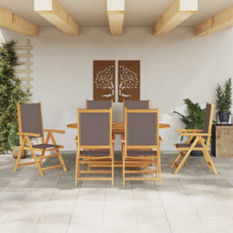 Berkfield Garden Dining Set Folding 7 Pcs Anthracite Solid Acacia Wood - thumbnail 4