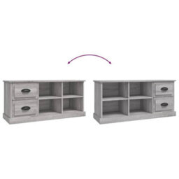 Berkfield Durable Tv Cabinet Grey Sonoma 102X35.5X47.5 Cm Engineered Wood - thumbnail 9