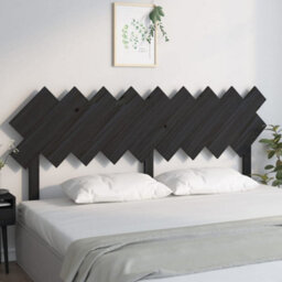 Berkfield Bed Headboard Black 178X3X80.5 Cm Solid Wood Pine - thumbnail 1