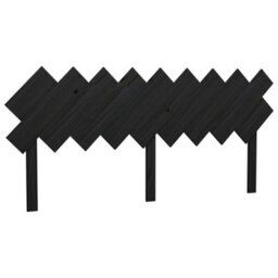Berkfield Bed Headboard Black 178X3X80.5 Cm Solid Wood Pine - thumbnail 2
