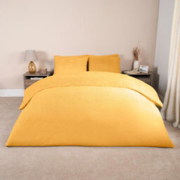 Ohs Teddy Duvet Cover With Pillow Case Bedding Set, Yellow - Single