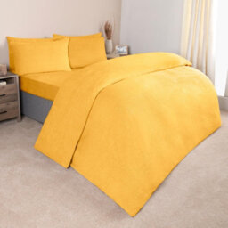 Ohs Teddy Duvet Cover With Pillow Case Bedding Set, Yellow - Single - thumbnail 2