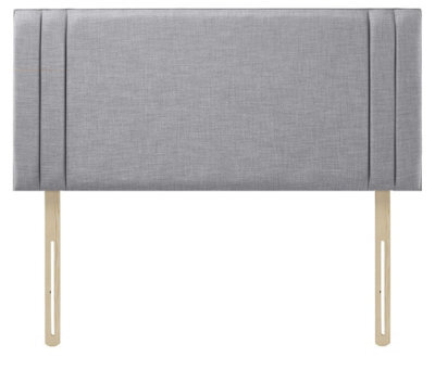 "Slumbre Rio Turin Linen 6Ft Super King 20"" Headboard - Silver"