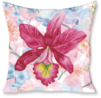 Groves Of Thames Pillow S/garden Crim - Diamond Painting Kit: Pillow: Sparkle Garden: Pink - Diamond Dotz - image 1