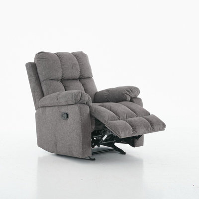 Manual Recliner Sofa, Fabric Upholstery Recliner Armchair - image 1