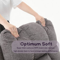 Manual Recliner Sofa, Fabric Upholstery Recliner Armchair - thumbnail 8