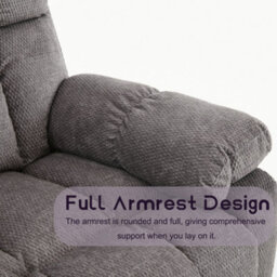 Manual Recliner Sofa, Fabric Upholstery Recliner Armchair - thumbnail 9