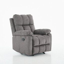 Manual Recliner Sofa, Fabric Upholstery Recliner Armchair - thumbnail 2