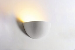 Luminosa Lighting Luminosa Indoor Decorative Paintable Plaster Florina Wall Light Ip20 For 1 X E14 Max 40W White