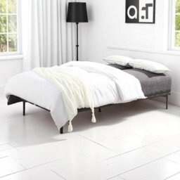 OAT Home Padstow Fabric Modern Pillow Style 3 Seater Clic Clac Sofa Bed - Charcoal Grey - thumbnail 6