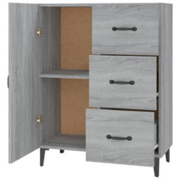 Berkfield Sideboard Grey Sonoma 69.5X34X90 Cm Engineered Wood - thumbnail 7