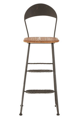 Orsina Stylish Bar Chair, Fusion Of Wood And Metal Bar Chair For Livingroom, Sleek Distinctive Modern Bar Chair - image 1