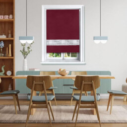 Lister Cartwright Diamante Roller Blinds For Windows - 60 X 165 Cm - Easy To Fit Child Safety Included - Aubergine - thumbnail 3