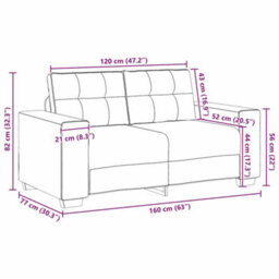 Vidaxl Loveseat Sofa With Cushion Yellow Velvet - thumbnail 3