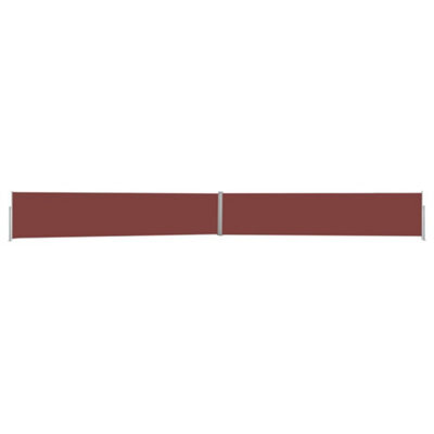 Berkfield Patio Retractable Side Awning 170X1200 Cm Brown - image 1