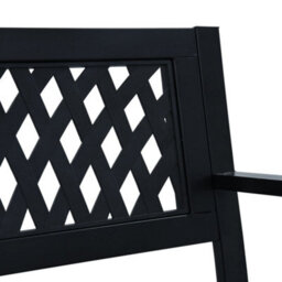 Berkfield Garden Bench Black 120 Cm Steel - thumbnail 6