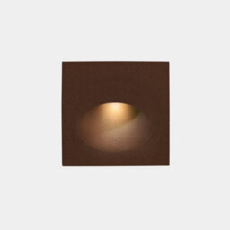 Luminosa Lighting Luminosa Bat Outdoor Led Recessed Wall Light Square Brown Ip65 2.2W 2700K