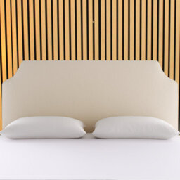 "Urban Textures - Renza Luxury 26"" High Velvet Fabric Upholstered Headboard - Cream" - thumbnail 1