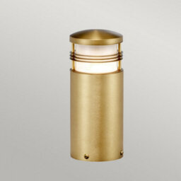 Luminosa Lighting Elstead Newbrighton Outdoor Pedestal Light Antique Brass, Ip55 - thumbnail 1