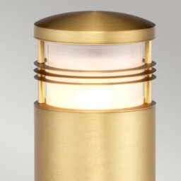Luminosa Lighting Elstead Newbrighton Outdoor Pedestal Light Antique Brass, Ip55 - thumbnail 2