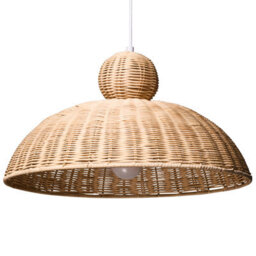 Wyld And Coco Rattannest Pendant Lamp Large - Handwoven Natural Dome Ceiling Light, W45 X D45 X H110Cm - thumbnail 5