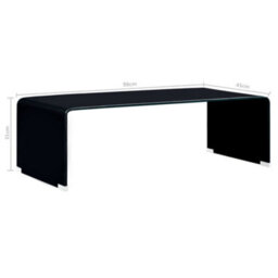 Berkfield Durable Coffee Table Black 98X45X31 Cm Tempered Glass - thumbnail 5