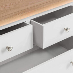 Farro Grey 2 Over 3 Chest Of Drawers Fully Assembled - By Roseland Furniture - thumbnail 5