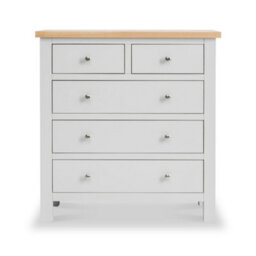 Farro Grey 2 Over 3 Chest Of Drawers Fully Assembled - By Roseland Furniture - thumbnail 4