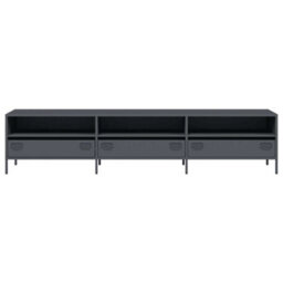 Berkfield Industrial Tv Cabinet Anthracite 202X39X43.5 Cm Cold-Rolled Steel - thumbnail 4