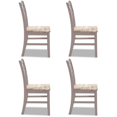 Statement Furniture Florence Country Style Wooden Chairs Set Of 4 - Truffle - image 1