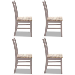 Statement Furniture Florence Country Style Wooden Chairs Set Of 4 - Truffle - thumbnail 1