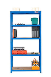 Rhino Racking 2 Bays - 180 X 90 X 60Cm - Blue - 5 Tier Boltless Heavy Duty Garage Shelving Unit - 1000Kg Load Weight - thumbnail 4